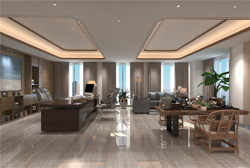 新中式老总办公室怎么装饰更大气