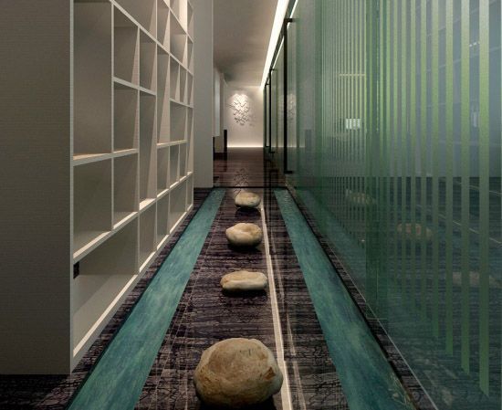 极简主义办公室前台设计