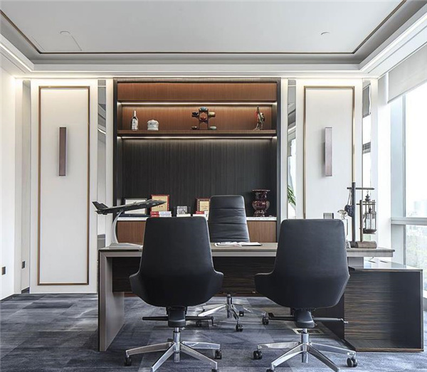 轻奢风董事长办公室装修