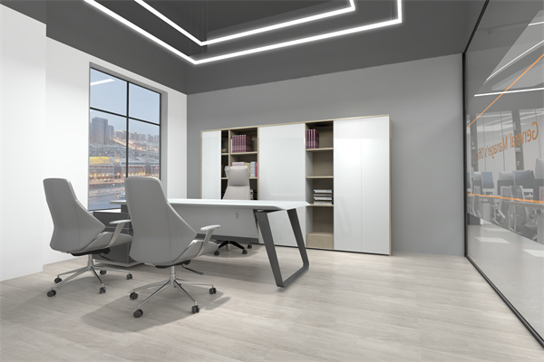 总经理办公室办公桌后背景墙设计