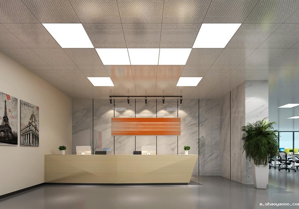 2020年简约大气办公室前台设计效果图