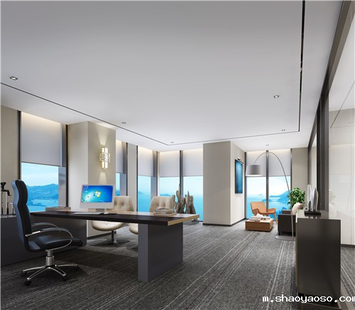 工业风老总办公室设计效果图库