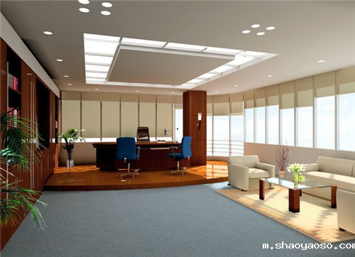 经理办公室绿植效果图