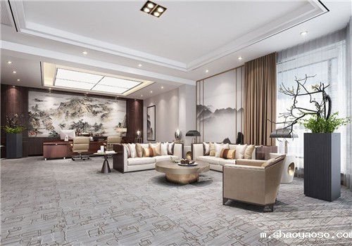 总经理办公室背景墙装饰效果图